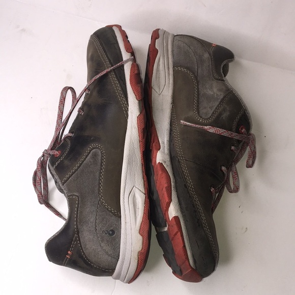 Ahnu Sugar Venture Gray and Brown Suede Leather Low Top Sneakers - Picture 8 of 11